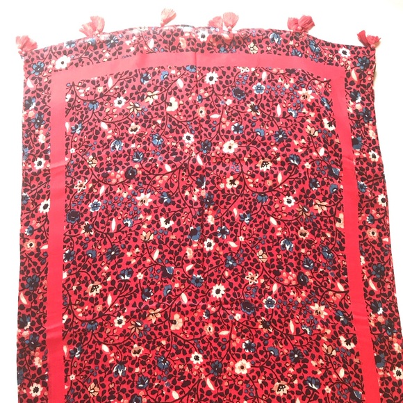 Kate Spade Ditsy Vine Oblong Scarf Azalea Pink - Picture 4 of 12